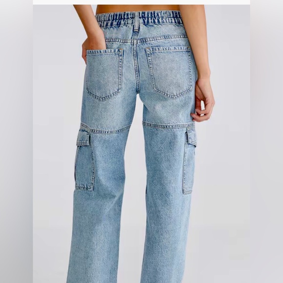 Aeropostale Y2K Style Low Rise baggy wide leg Cargo Jeans 0/2 XS hip-hop garage - Picture 11 of 16